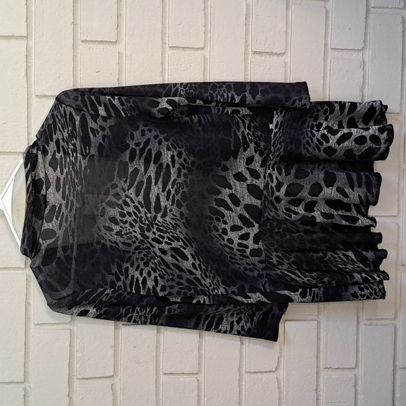Jaipur Animal Print Open Front Flowy Lightweight cardigan. Size Small NWT - Picture 5 of 9